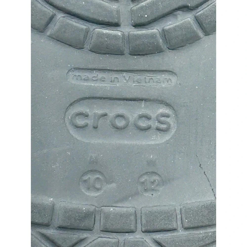 Crocs Crocband Clog Black Stucco Mens 10 Womens 12 Sporty Slip On Shoes 11016